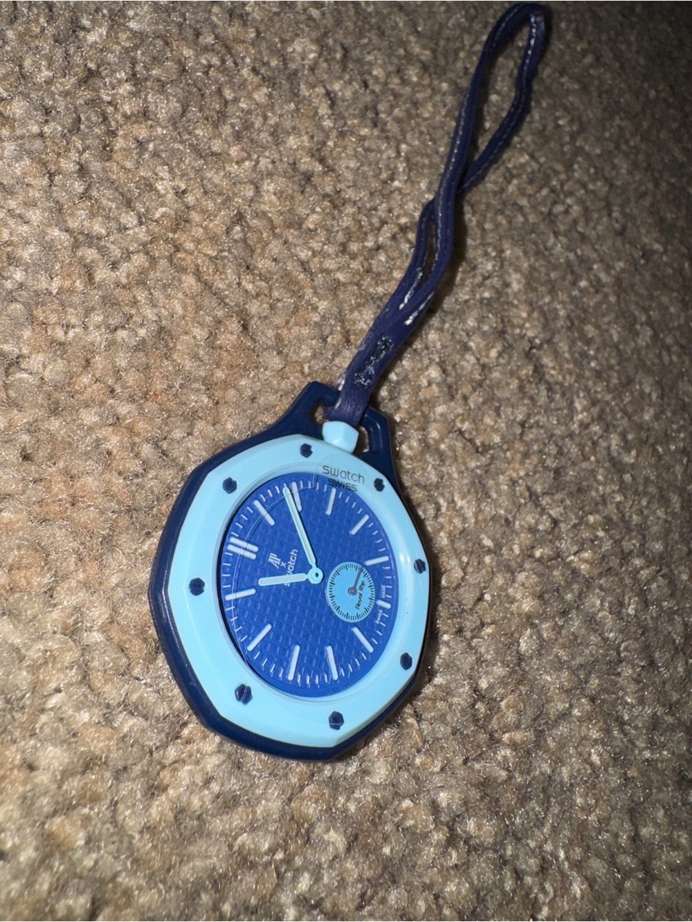 Swatch AP Blue Two-Tone Pendant Watch Mod